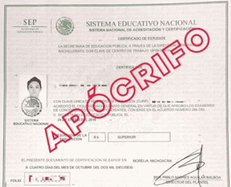 como saber si un certificado de bachillerato es falso