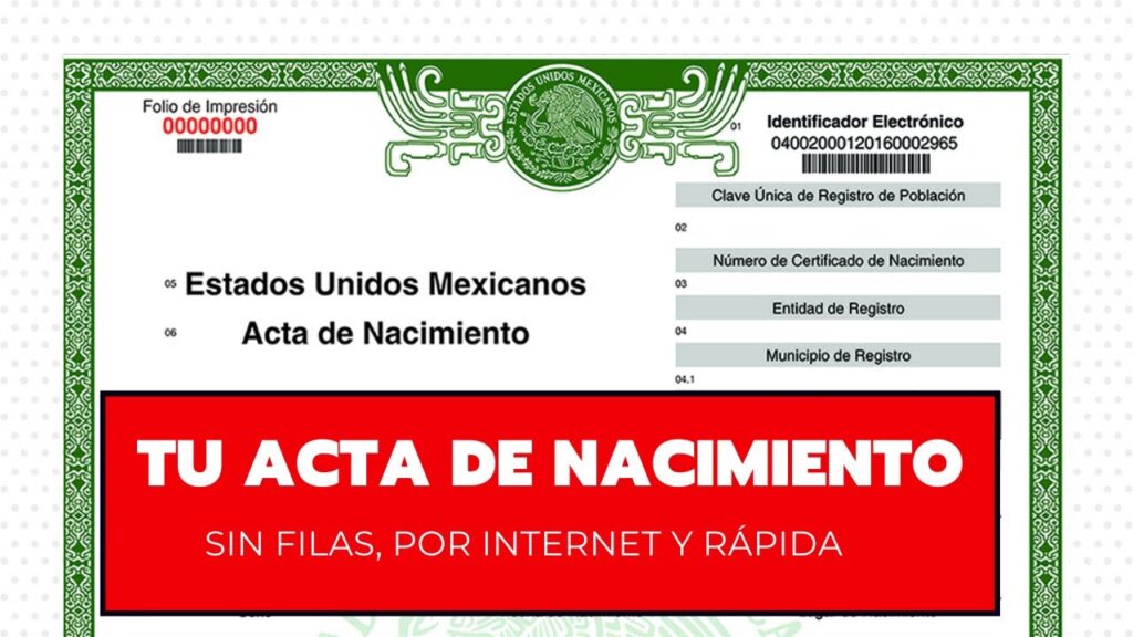 certificado de nacimiento electrónico