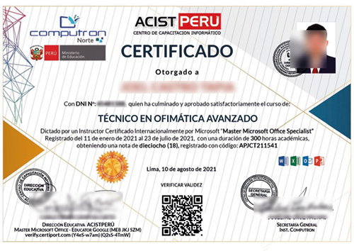 certificado de computación