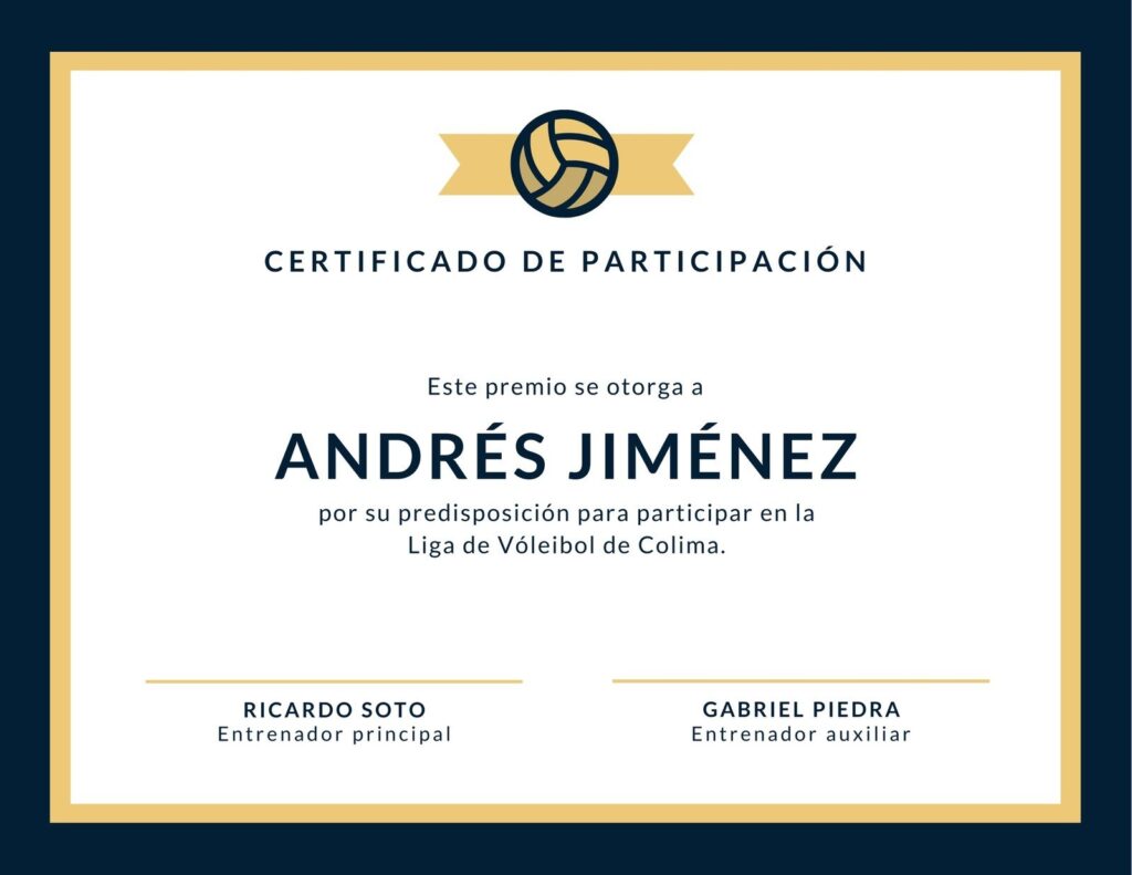 certificado deportivo